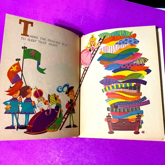 THE PRINCESS AND THE PEA VTG 1965 HARDCOVER BOOK TIP-TOP ELF BOOK FAIRY TALE - Picture 8 of 15